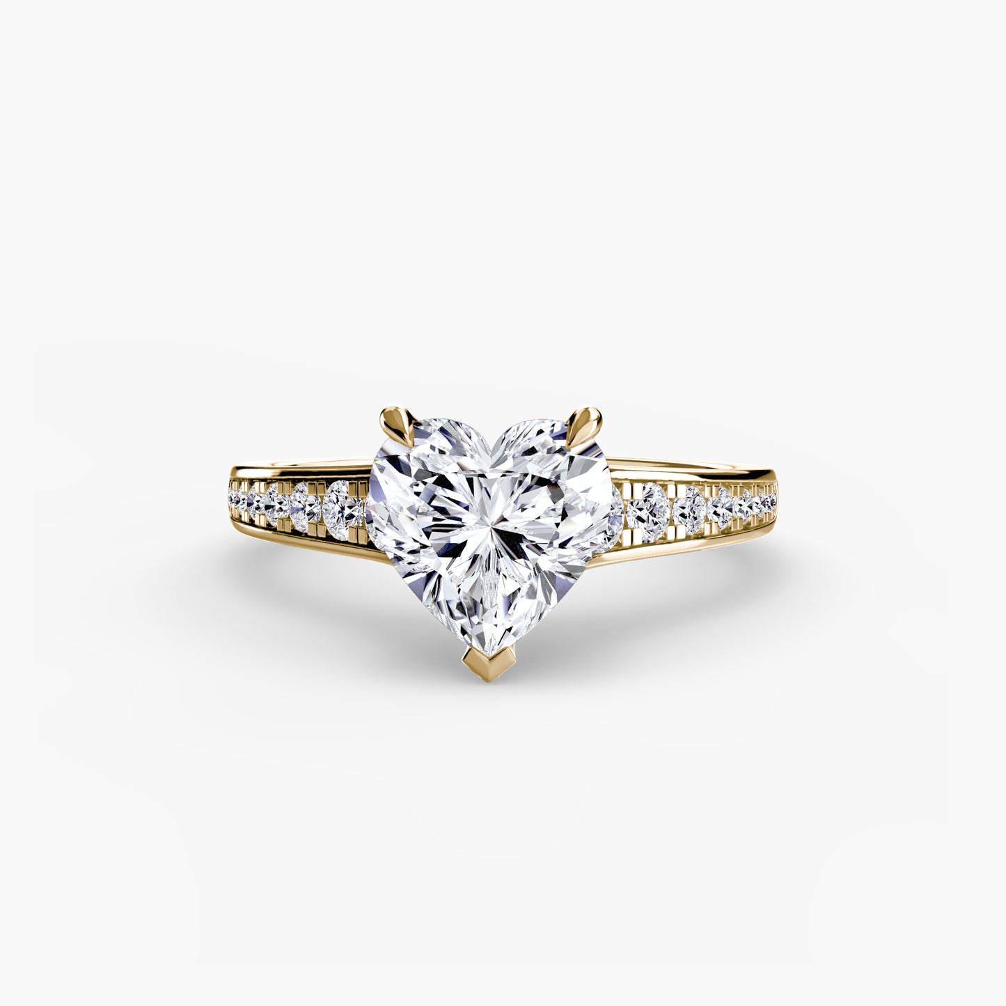 2.4mm | Accented Pave Channel Engagement Ring