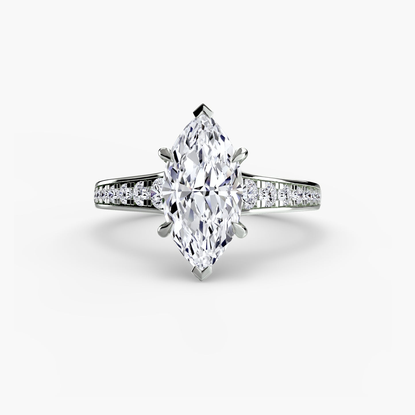 2.4mm | Accented Pave Channel Engagement Ring