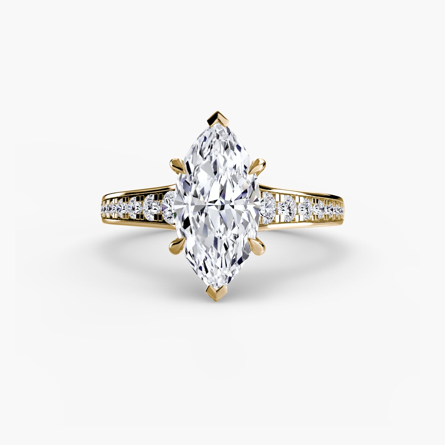 2.4mm | Accented Pave Channel Engagement Ring