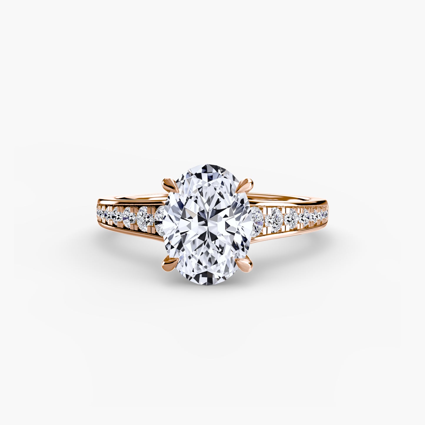2.4mm | Accented Pave Channel Engagement Ring