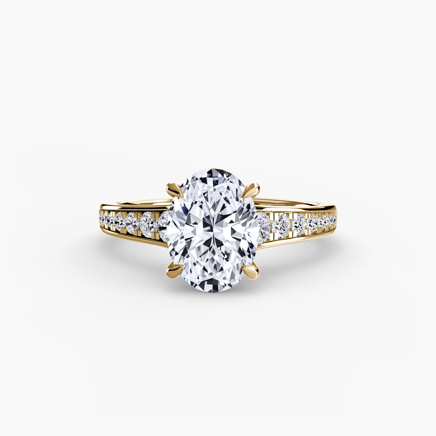 2.4mm | Accented Pave Channel Engagement Ring
