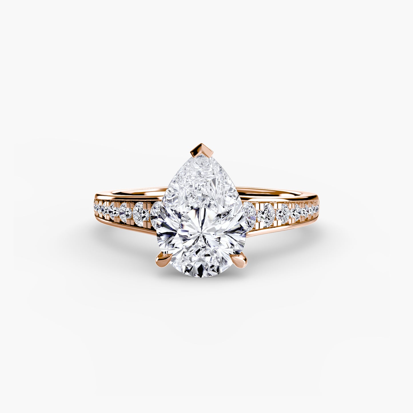 2.4mm | Accented Pave Channel Engagement Ring