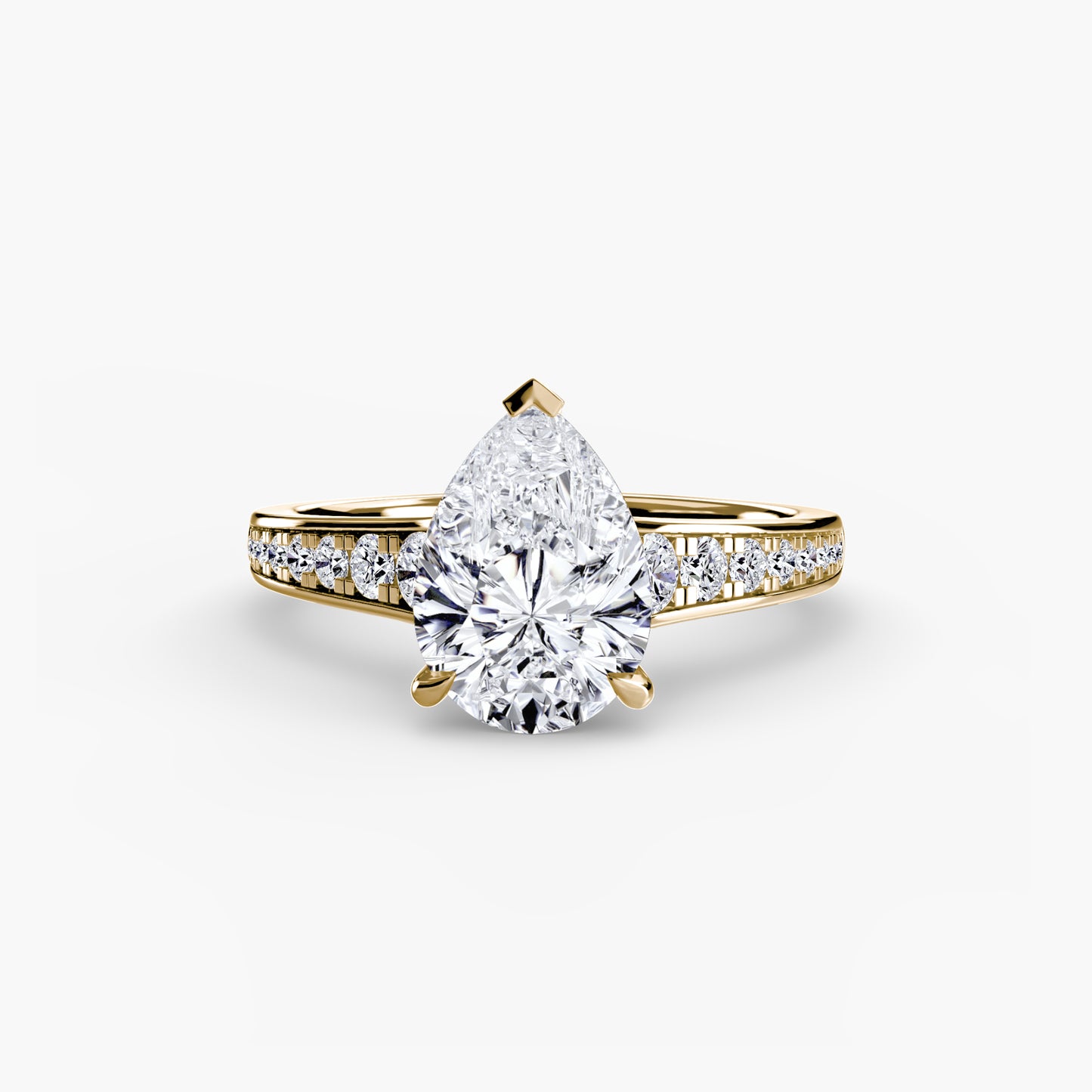 2.4mm | Accented Pave Channel Engagement Ring