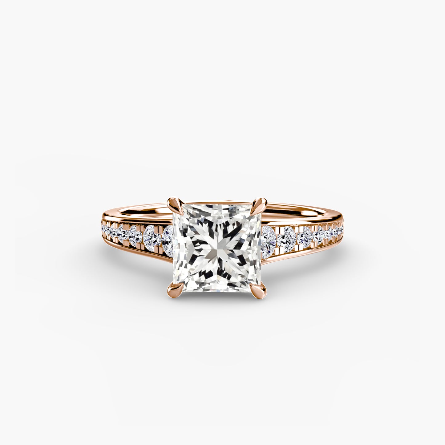 2.4mm | Accented Pave Channel Engagement Ring