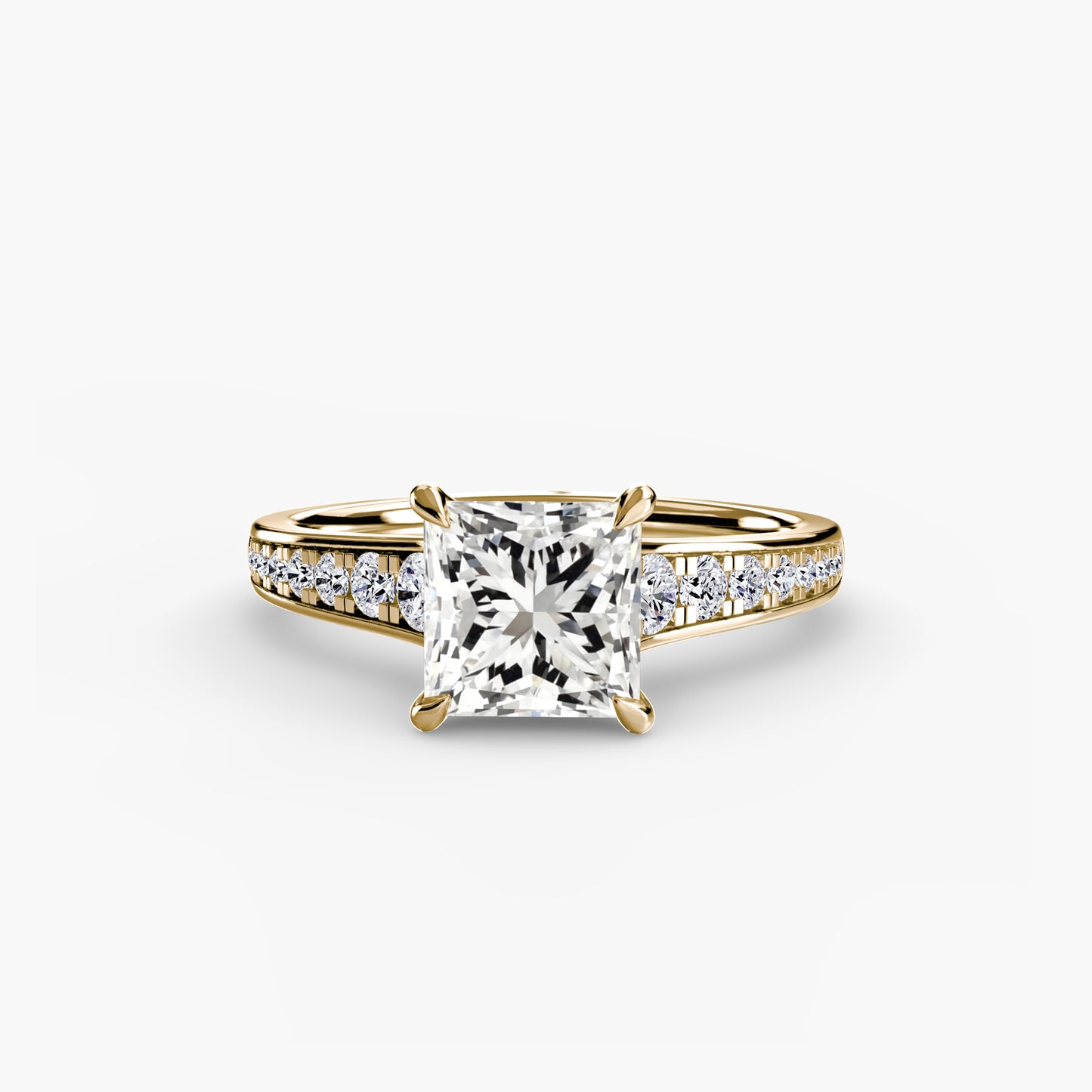 2.4mm | Accented Pave Channel Engagement Ring