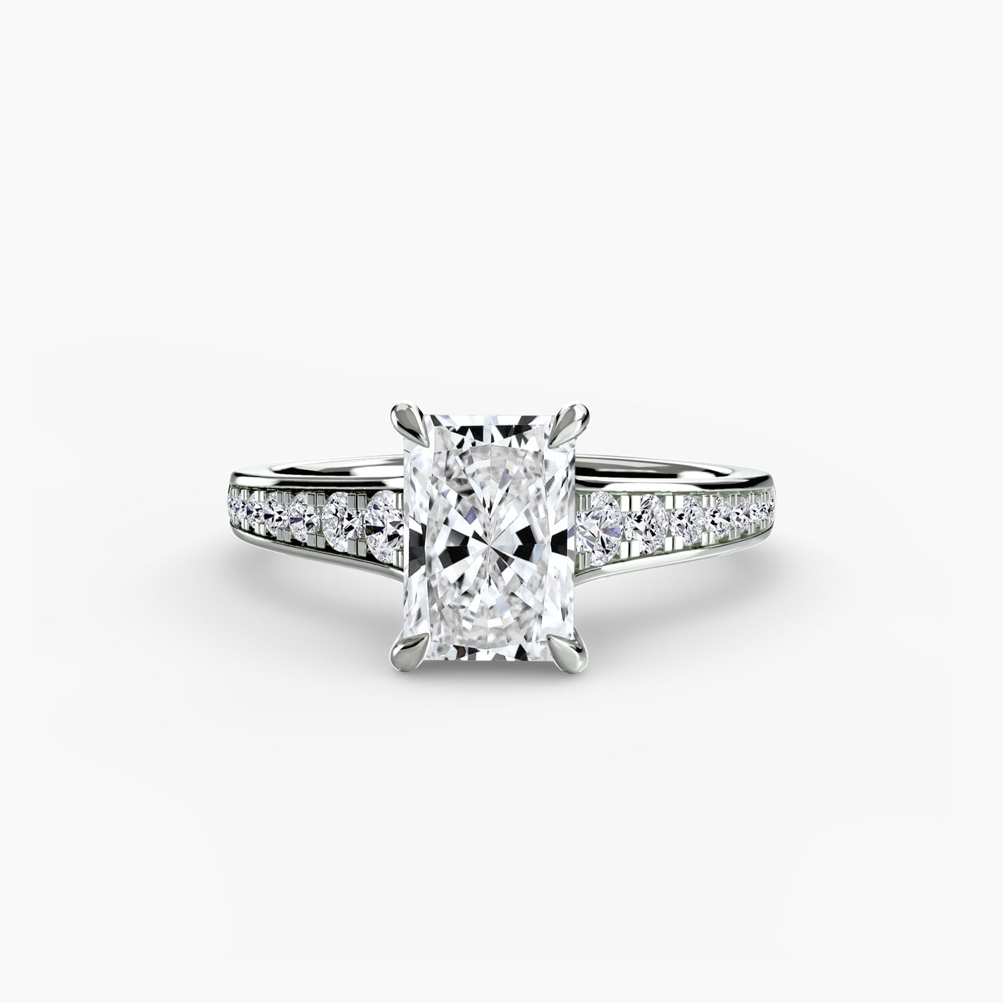 2.4mm | Accented Pave Channel Engagement Ring