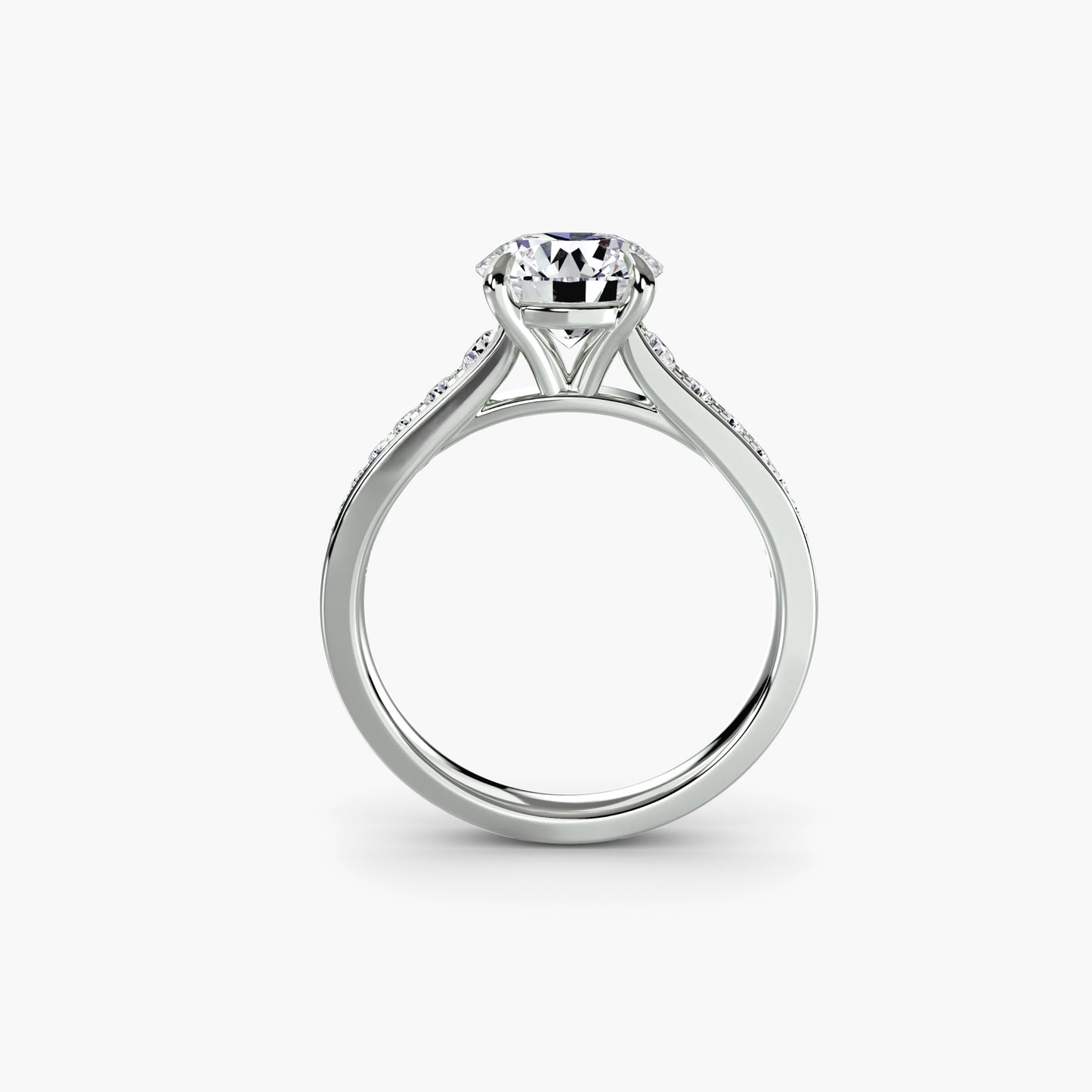 2.4mm | Accented Pave Channel Engagement Ring
