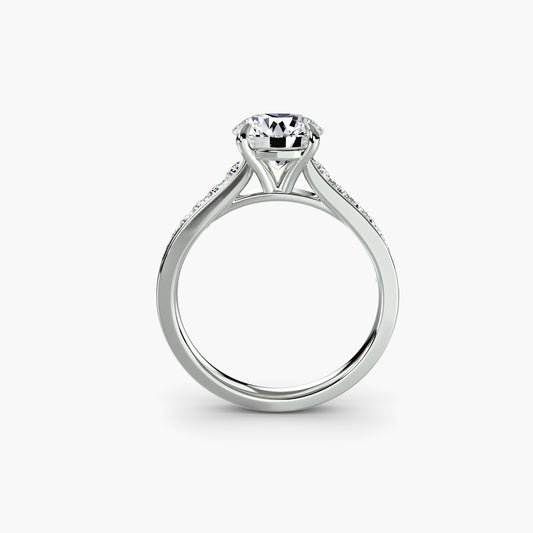 2.4mm | Accented Pave Channel Engagement Ring