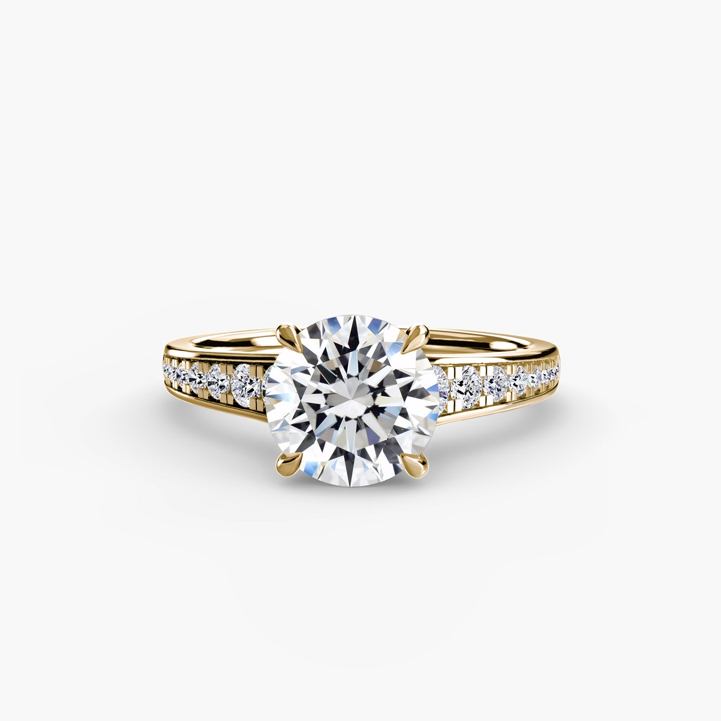 2.4mm | Accented Pave Channel Engagement Ring
