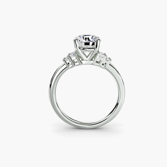 2.0mm | Baguette-Accented Engagement Ring