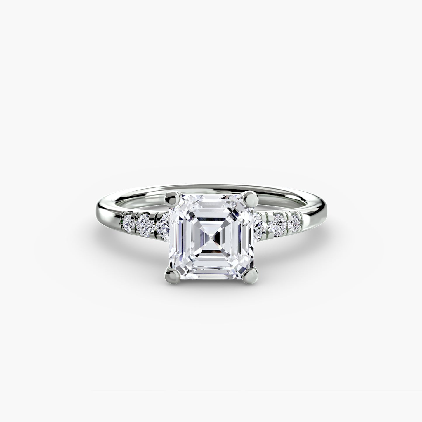 2.0mm | Engagement Ring with Six Round Accent Stones