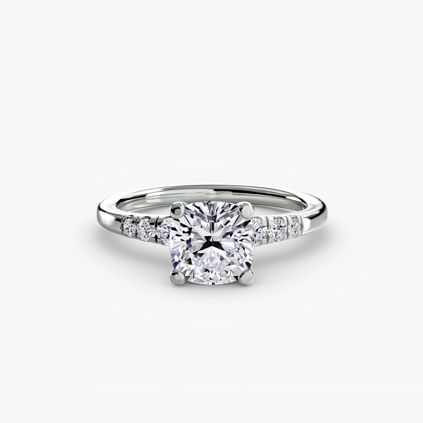 2.0mm | Engagement Ring with Six Round Accent Stones