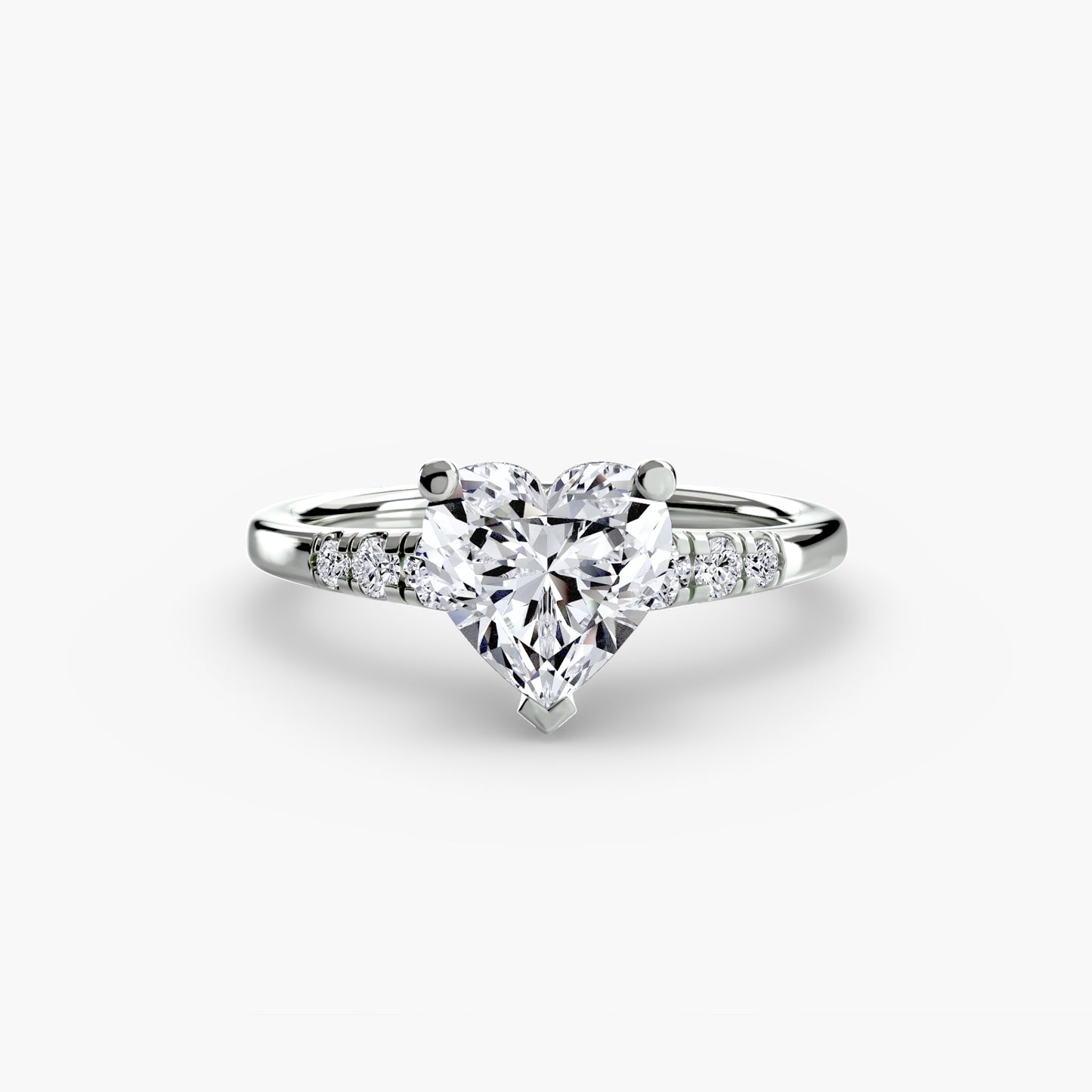 2.0mm | Engagement Ring with Six Round Accent Stones