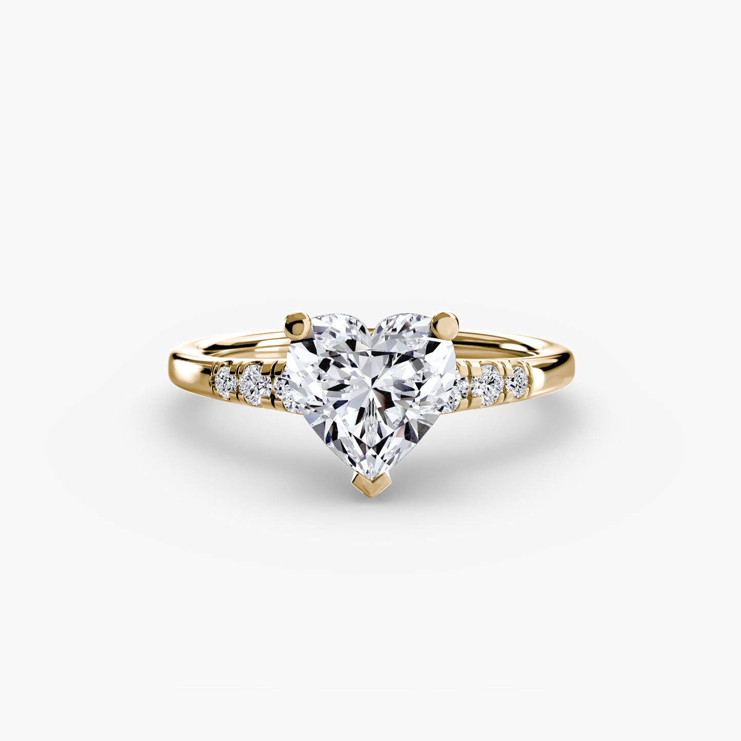 2.0mm | Engagement Ring with Six Round Accent Stones