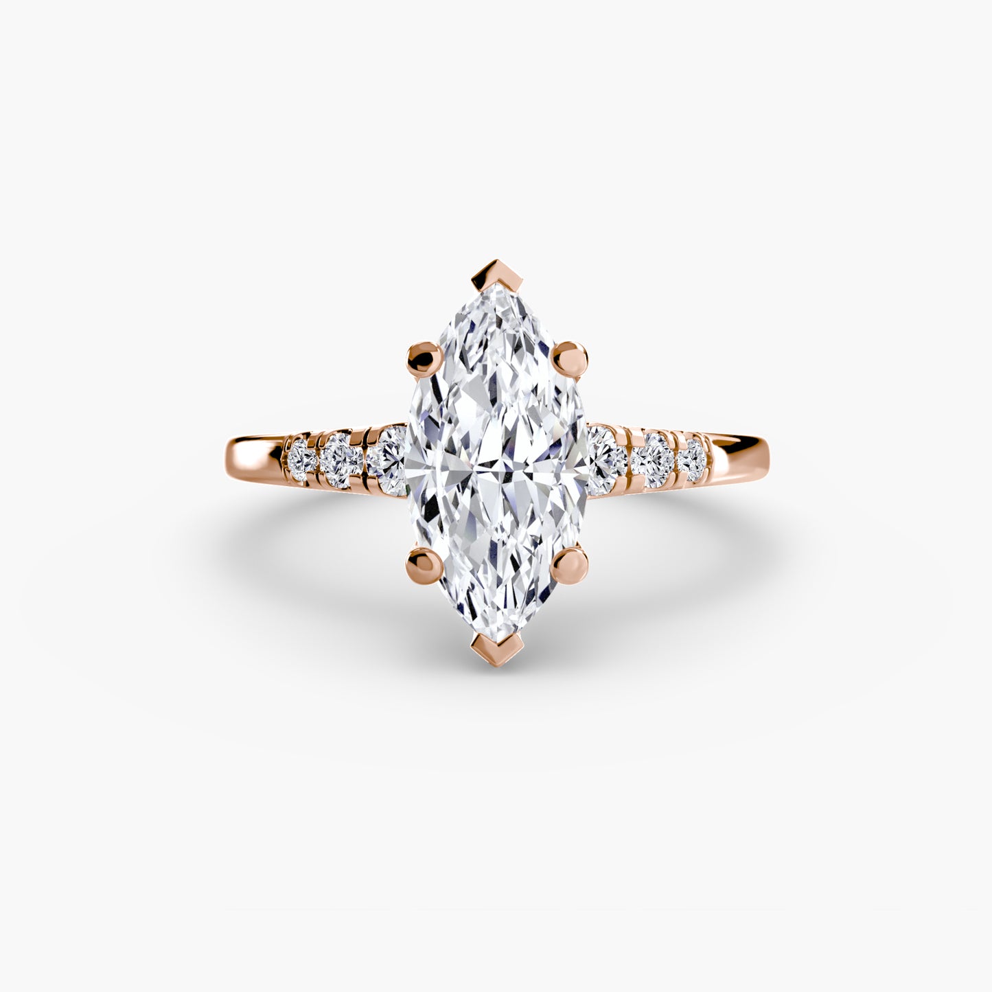 2.0mm | Engagement Ring with Six Round Accent Stones