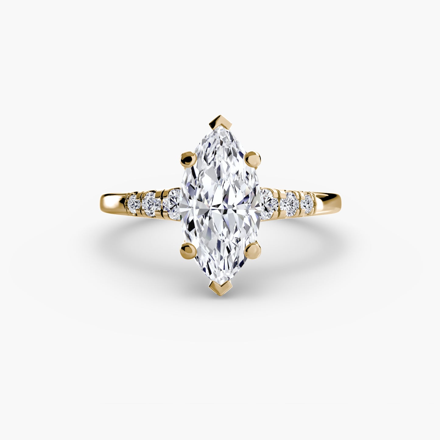 2.0mm | Engagement Ring with Six Round Accent Stones