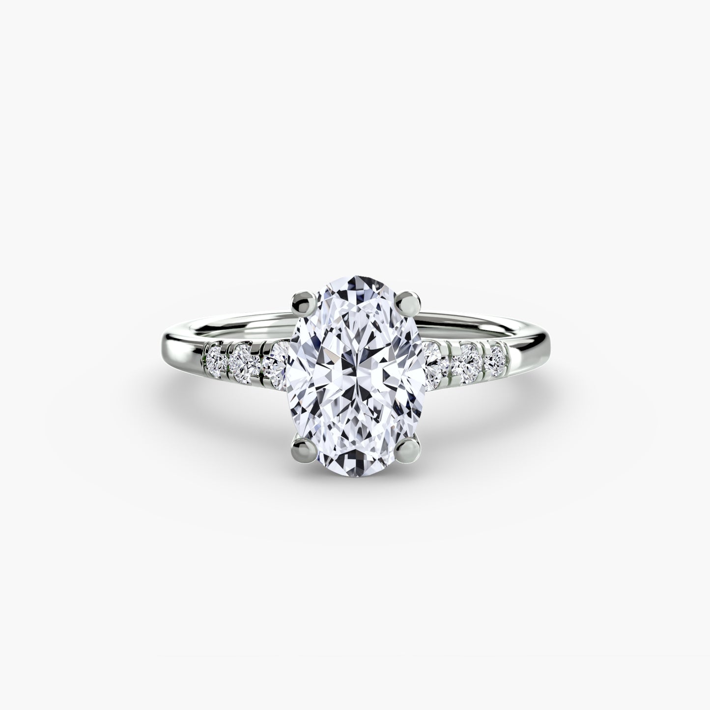 2.0mm | Engagement Ring with Six Round Accent Stones