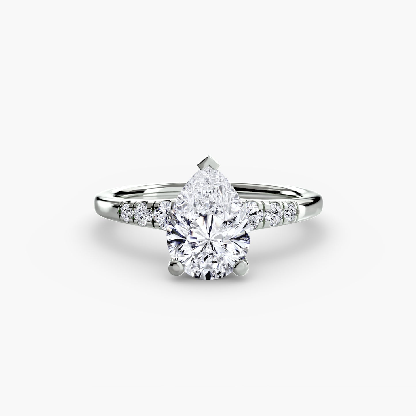 2.0mm | Engagement Ring with Six Round Accent Stones
