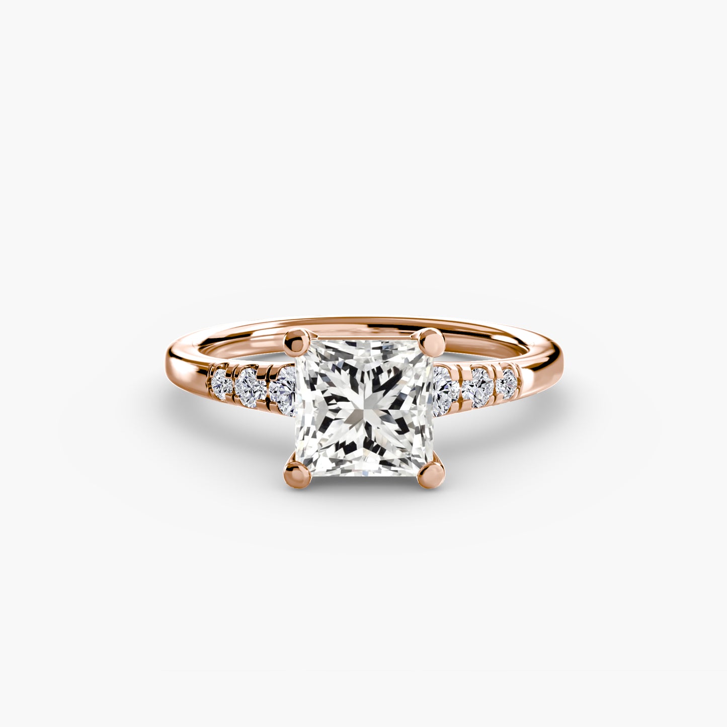 2.0mm | Engagement Ring with Six Round Accent Stones