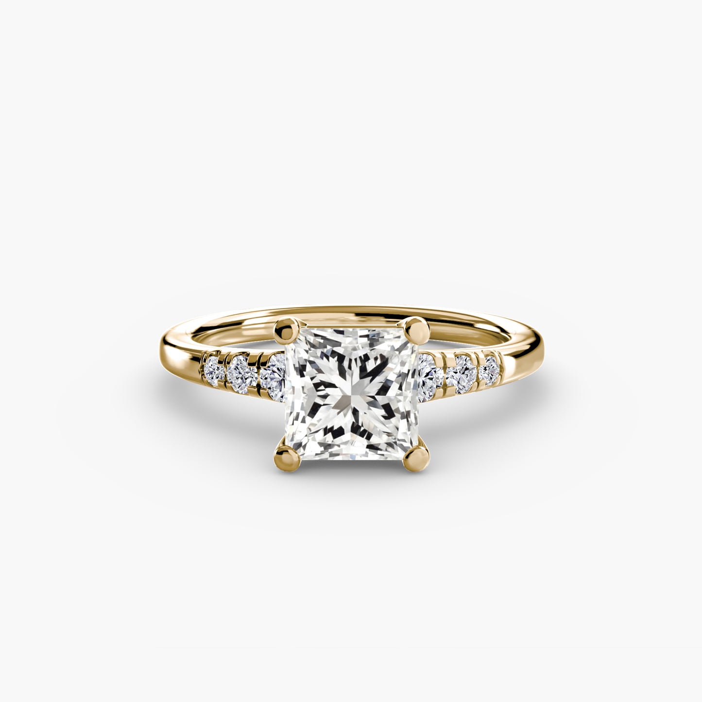 2.0mm | Engagement Ring with Six Round Accent Stones