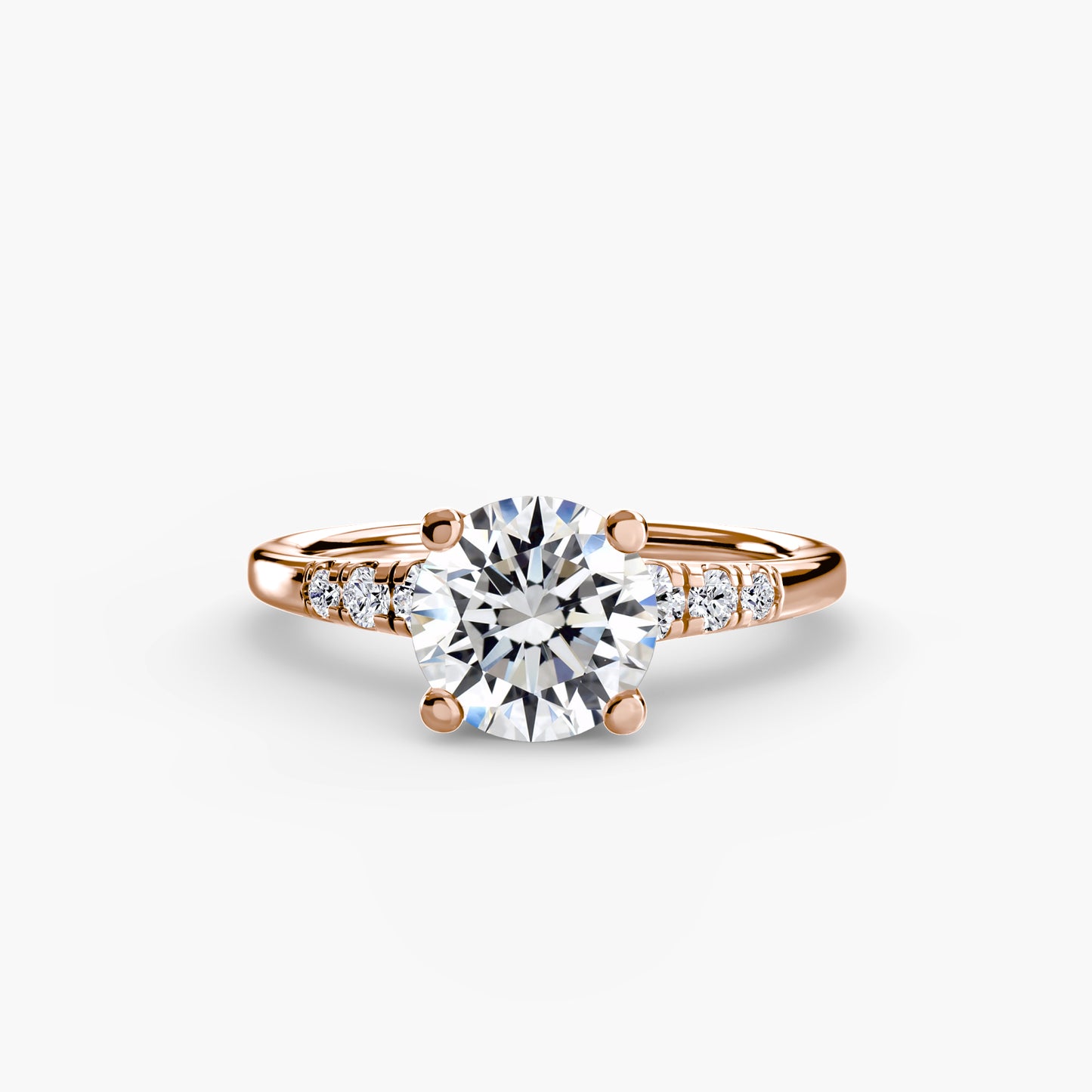 2.0mm | Engagement Ring with Six Round Accent Stones