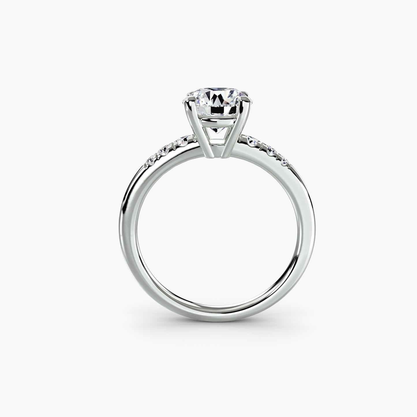 2.0mm | Engagement Ring with Six Round Accent Stones