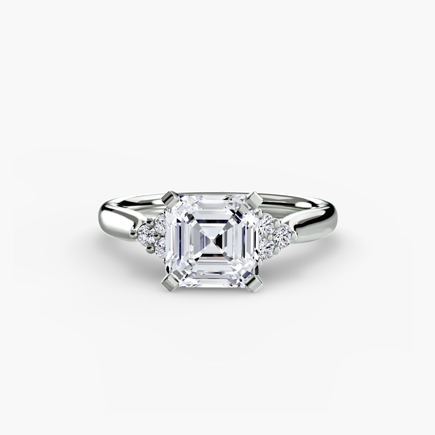 2.5mm | Cluster-Accented Engagement Ring