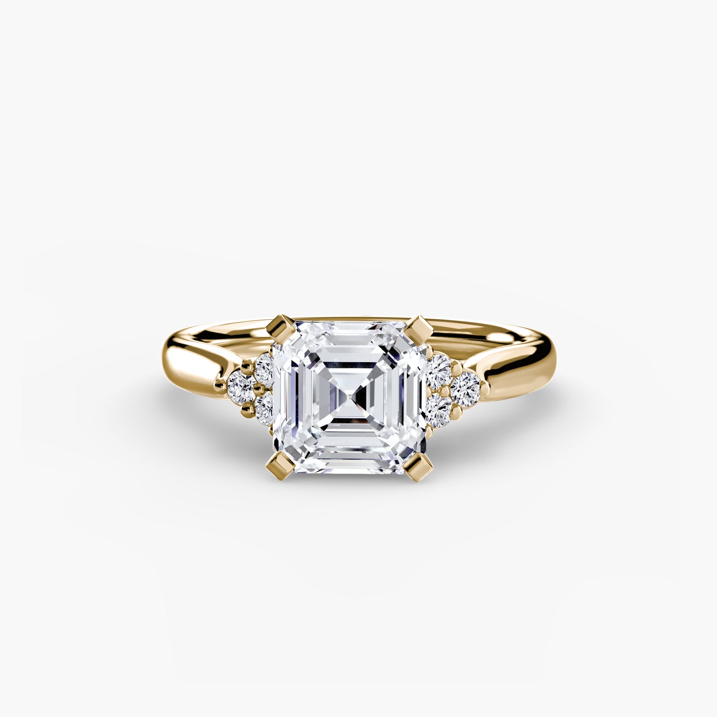 2.5mm | Cluster-Accented Engagement Ring