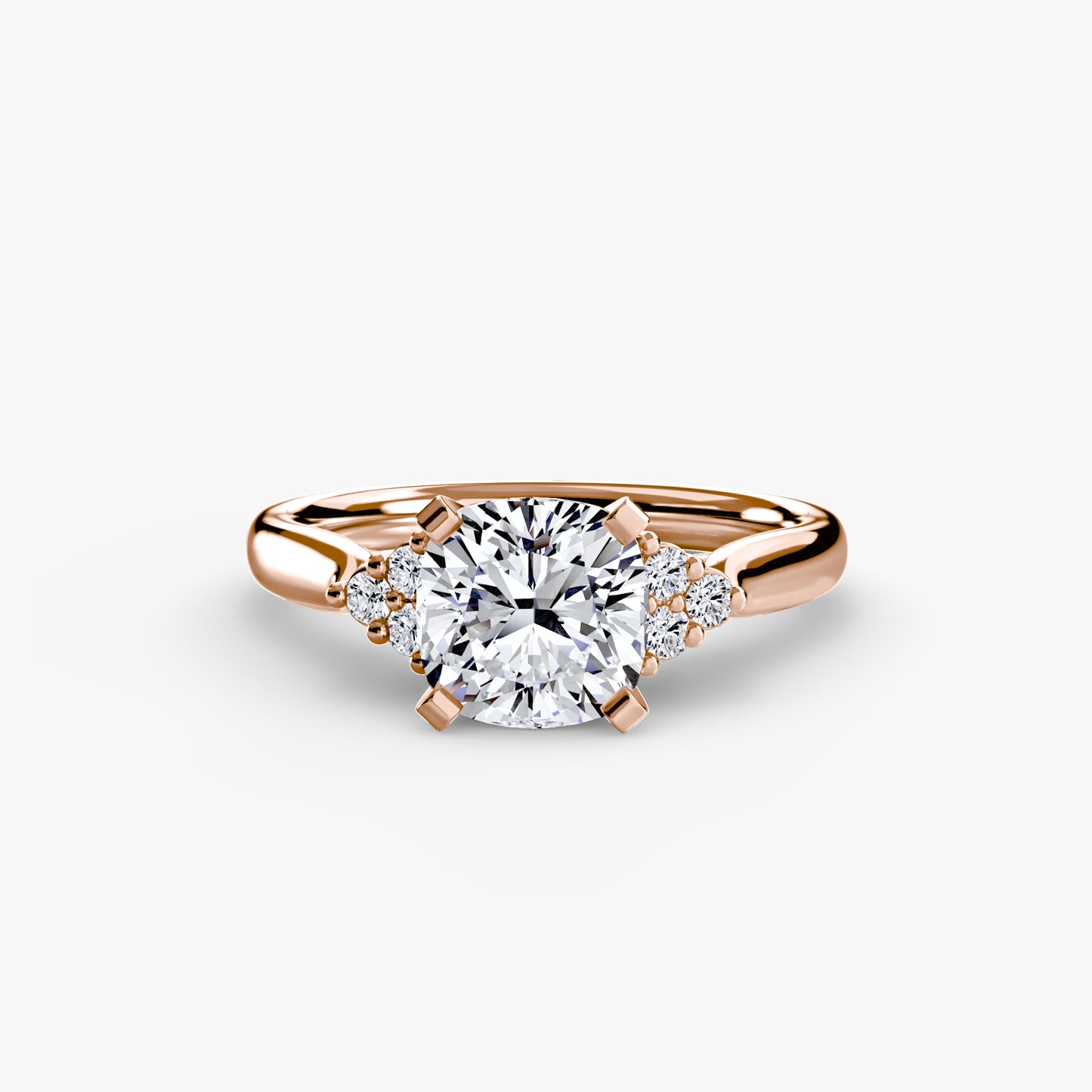 2.5mm | Cluster-Accented Engagement Ring