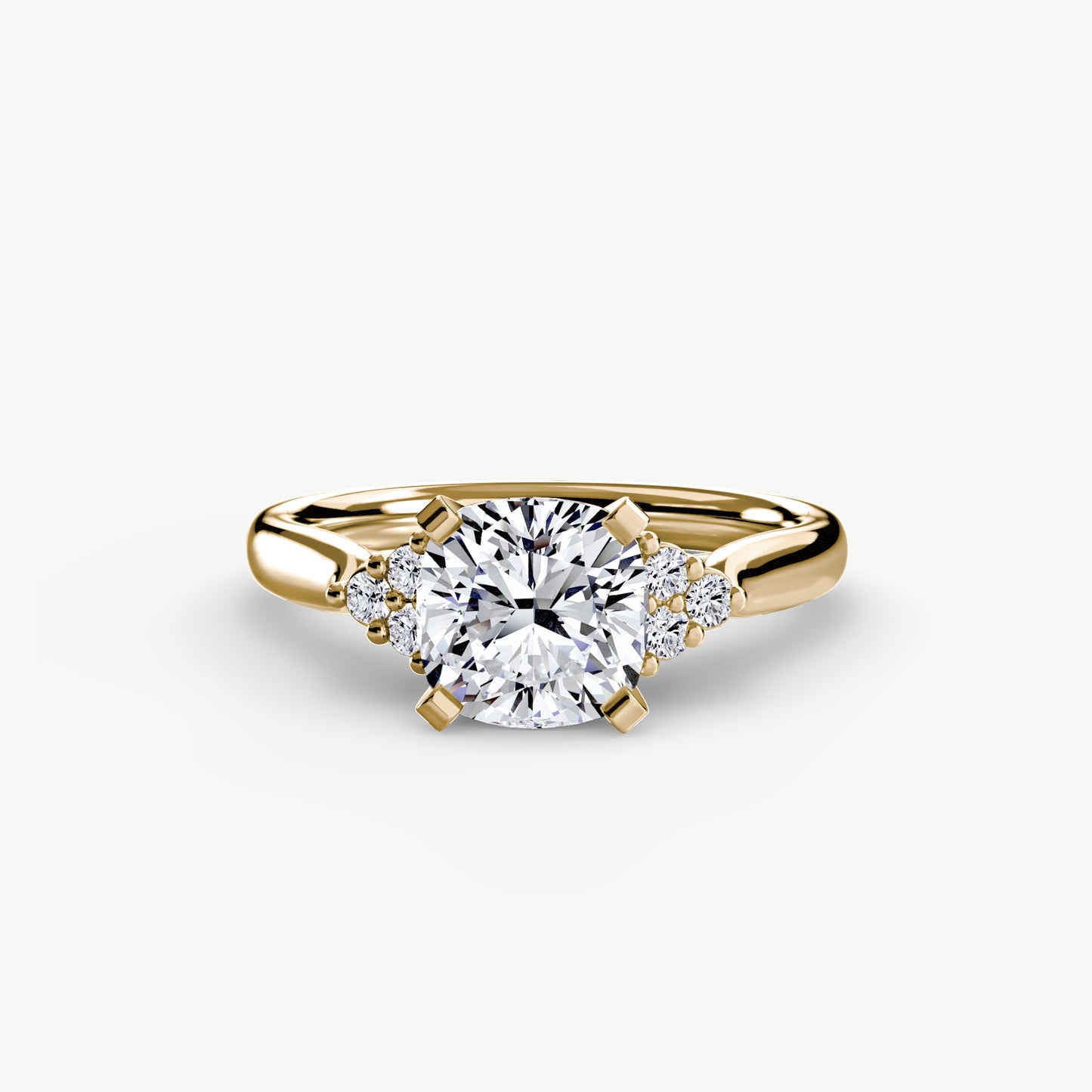 2.5mm | Cluster-Accented Engagement Ring