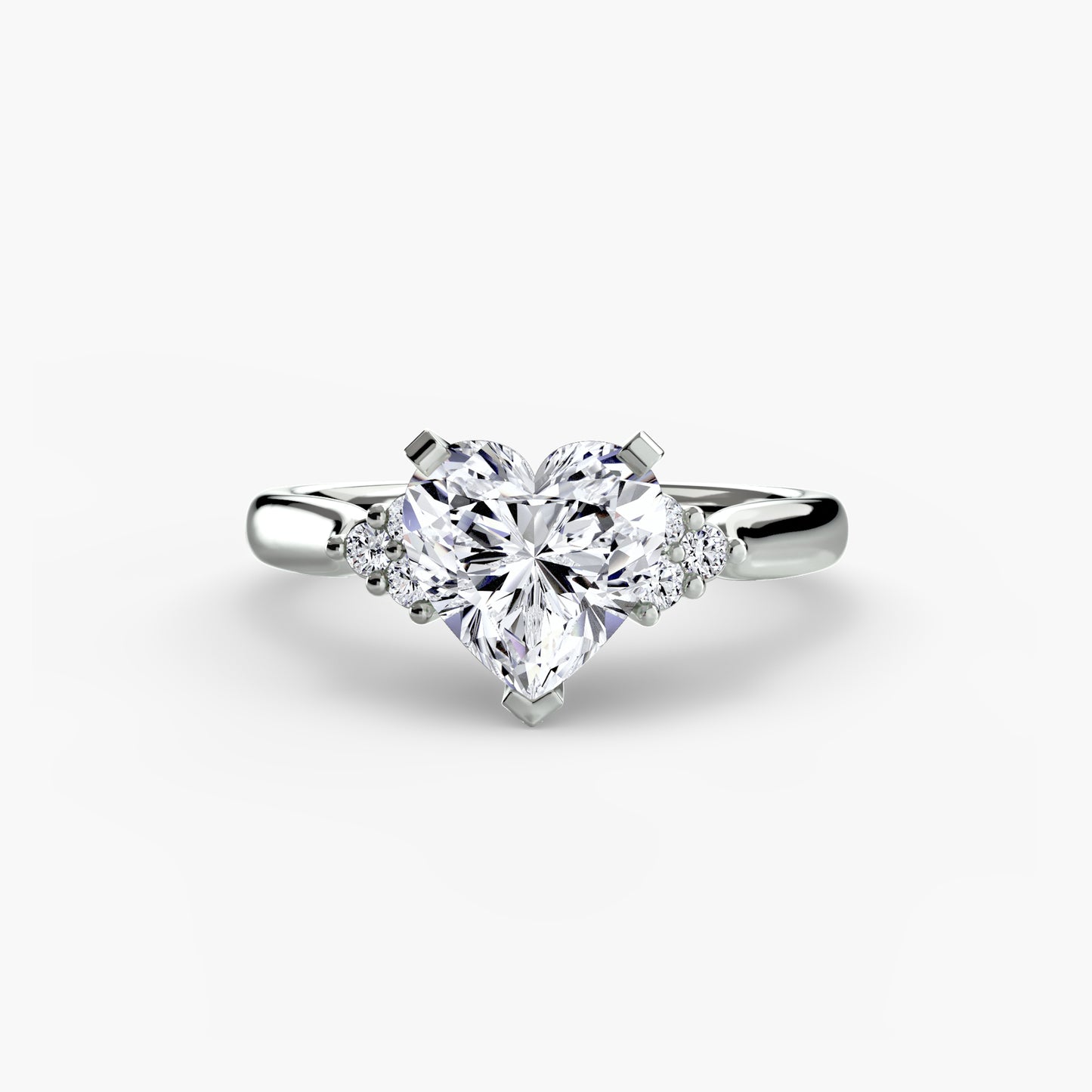 2.5mm | Cluster-Accented Engagement Ring