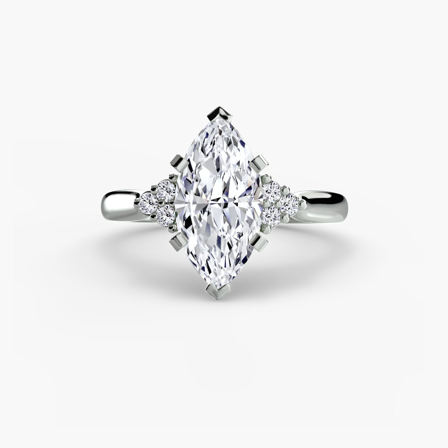 2.5mm | Cluster-Accented Engagement Ring