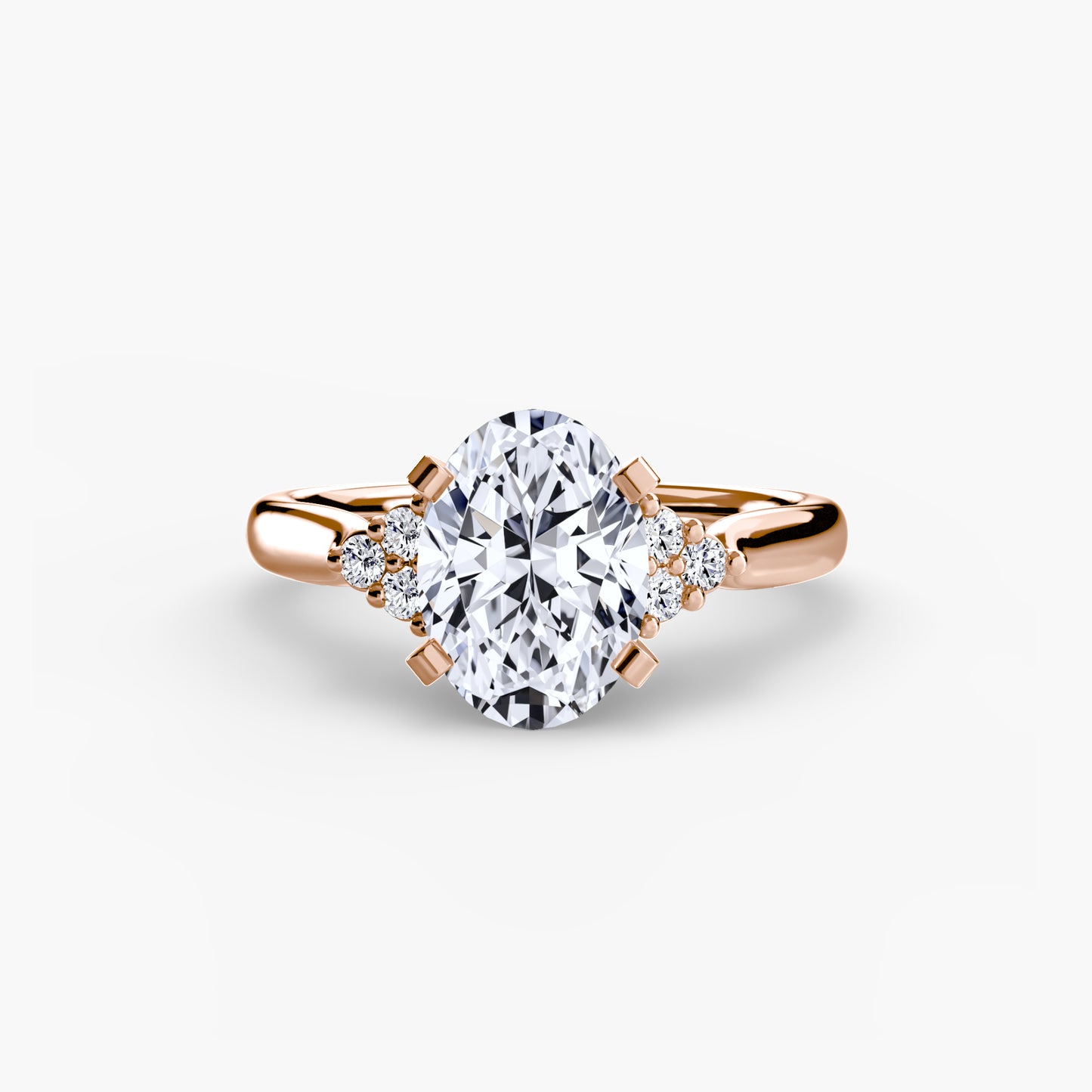 2.5mm | Cluster-Accented Engagement Ring