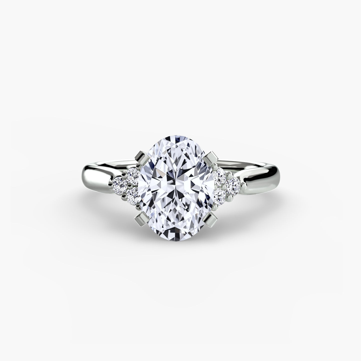 2.5mm | Cluster-Accented Engagement Ring