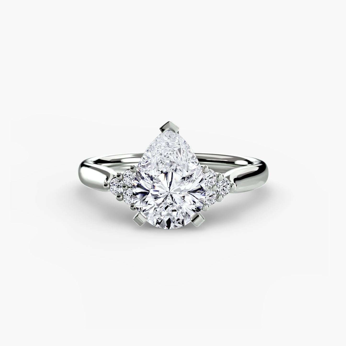 2.5mm | Cluster-Accented Engagement Ring