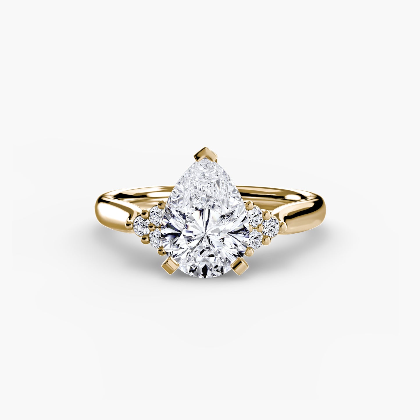 2.5mm | Cluster-Accented Engagement Ring