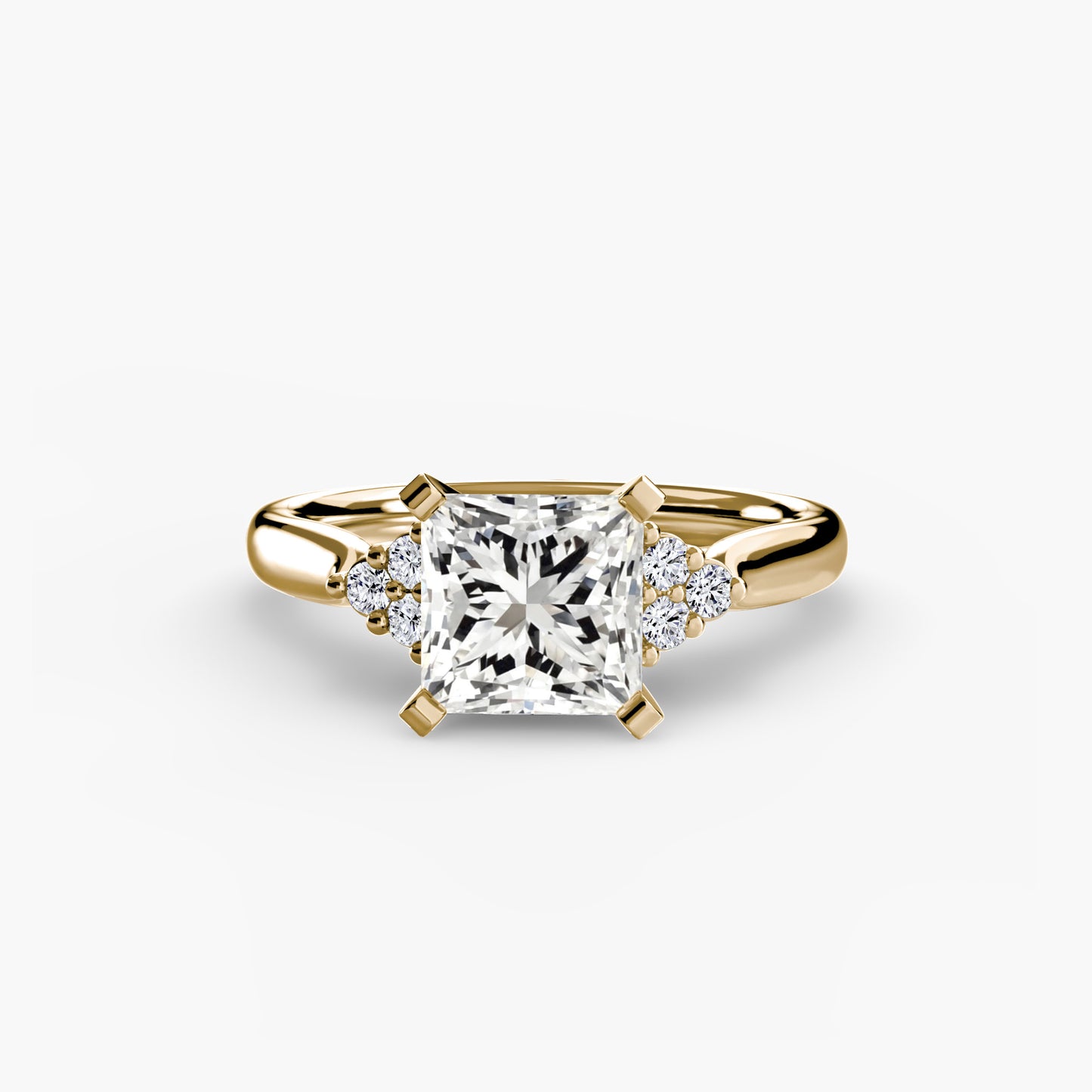 2.5mm | Cluster-Accented Engagement Ring