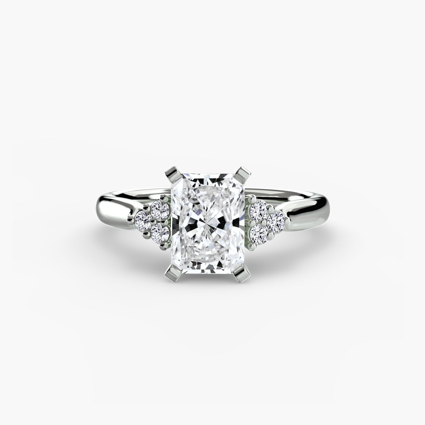 2.5mm | Cluster-Accented Engagement Ring