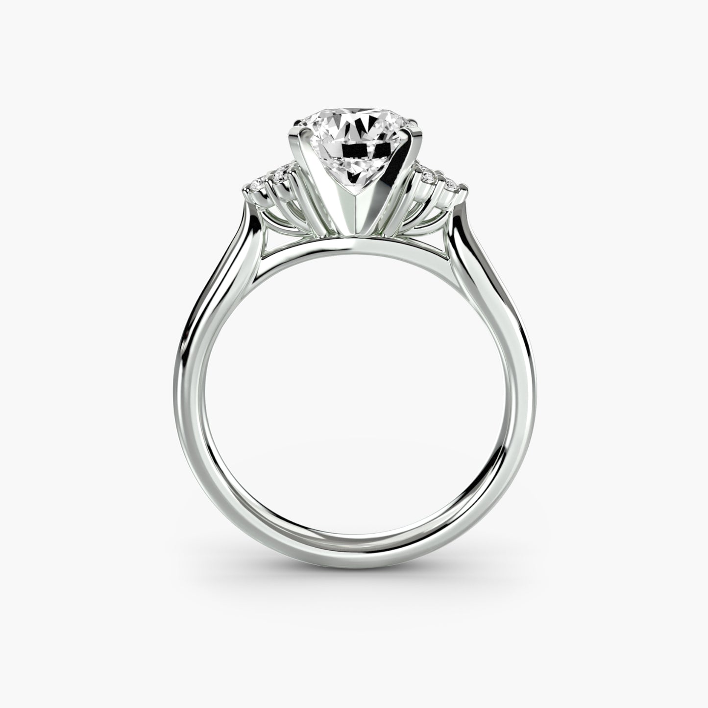 2.5mm | Cluster-Accented Engagement Ring