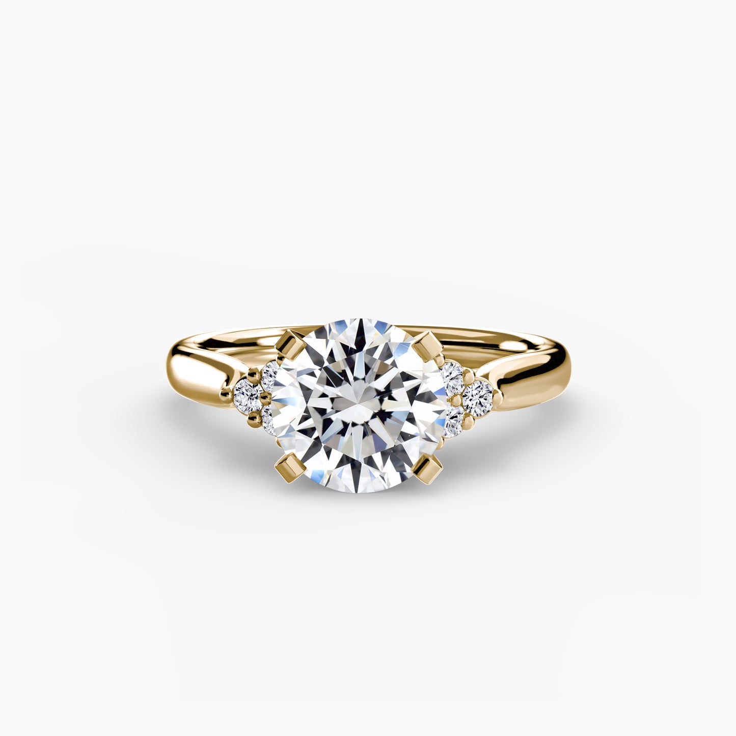 2.5mm | Cluster-Accented Engagement Ring