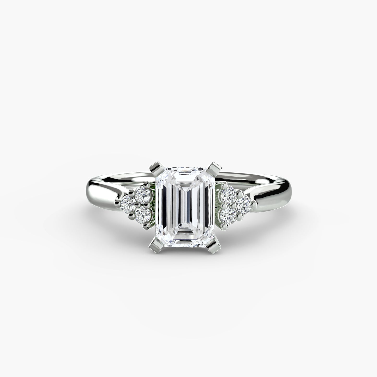 2.5mm | Cluster-Accented Engagement Ring