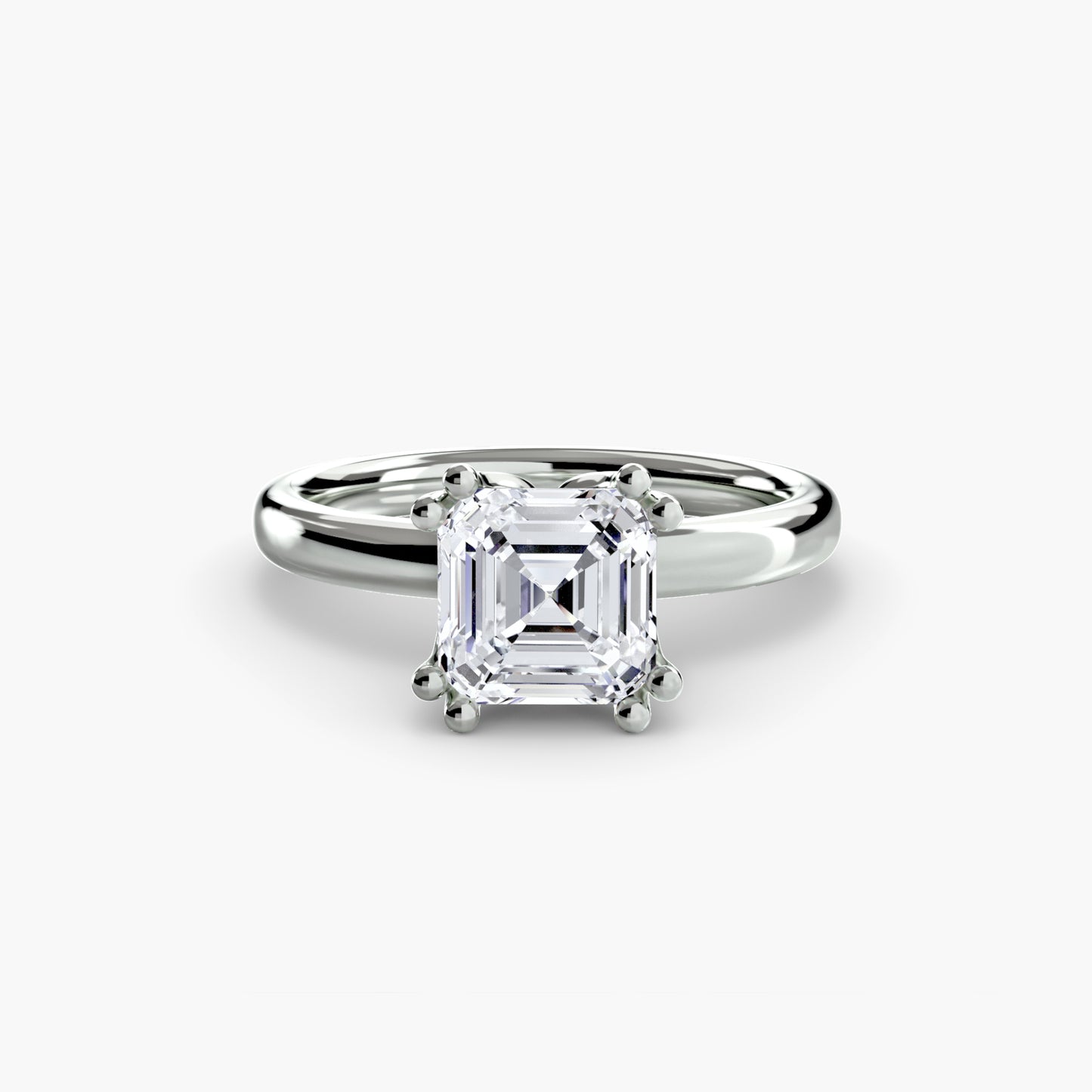 2.6mm | Tulip Head Solitaire Engagement Ring