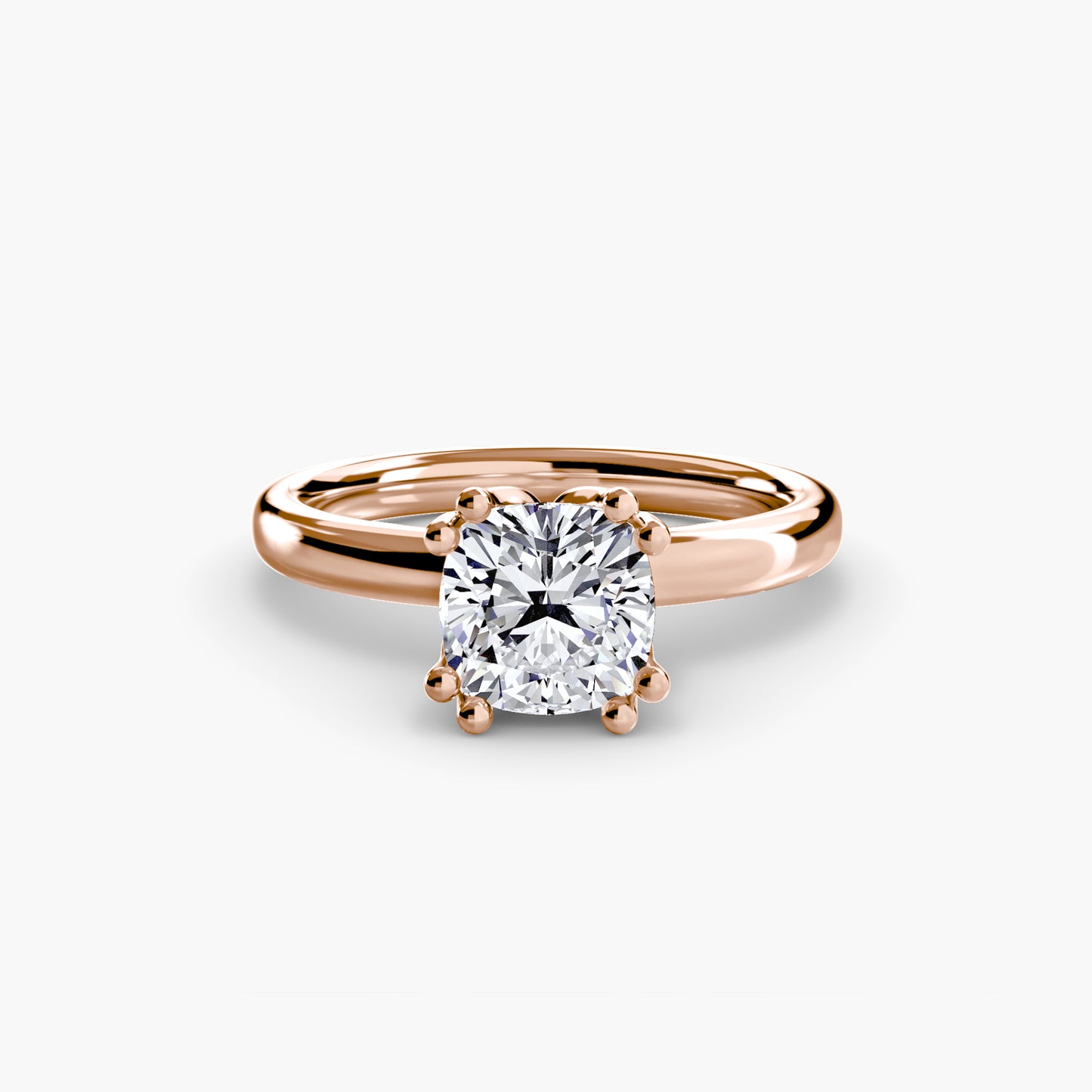 2.6mm | Tulip Head Solitaire Engagement Ring