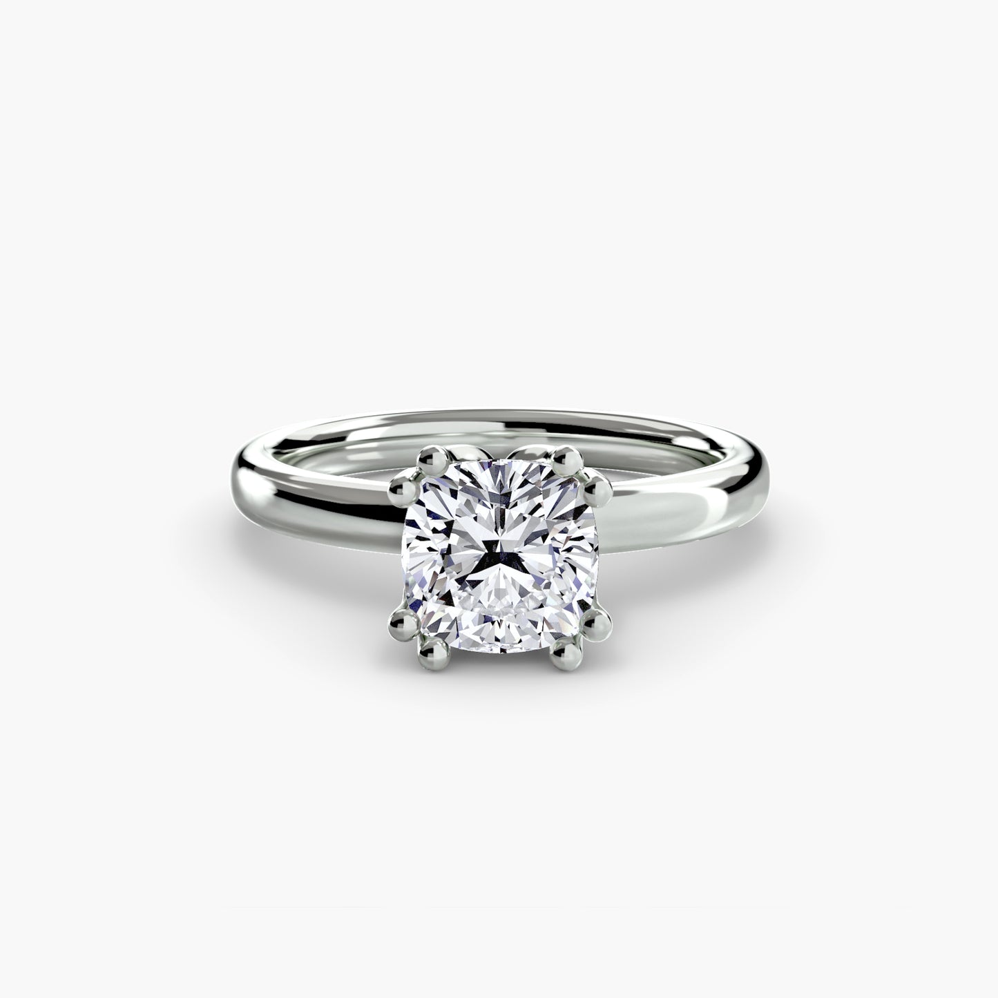 2.6mm | Tulip Head Solitaire Engagement Ring
