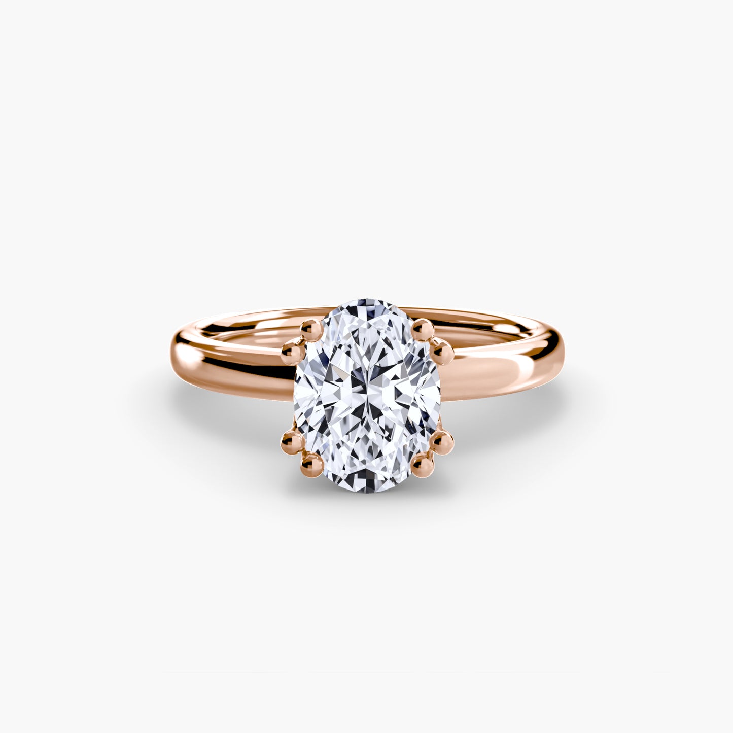 2.6mm | Tulip Head Solitaire Engagement Ring