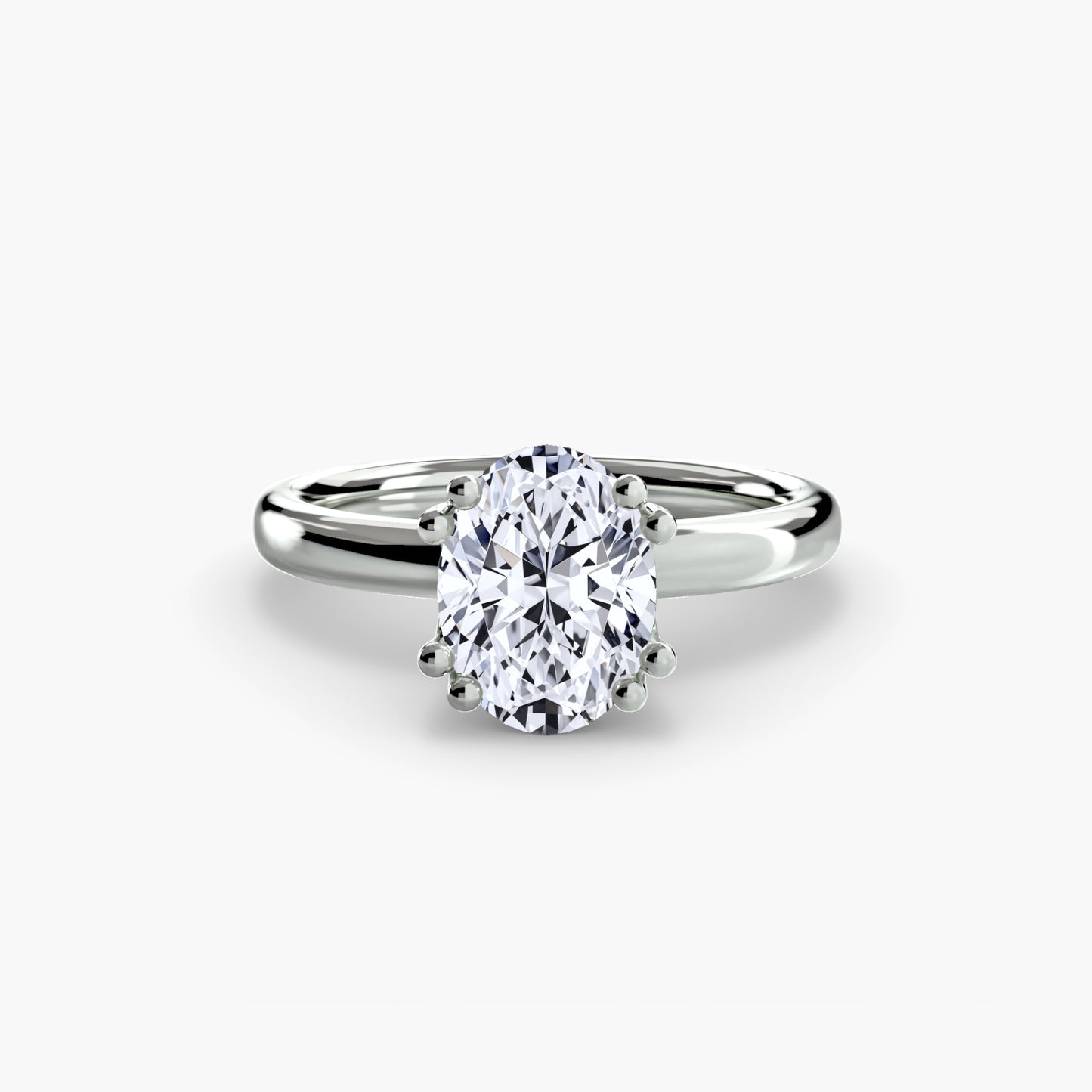 2.6mm | Tulip Head Solitaire Engagement Ring