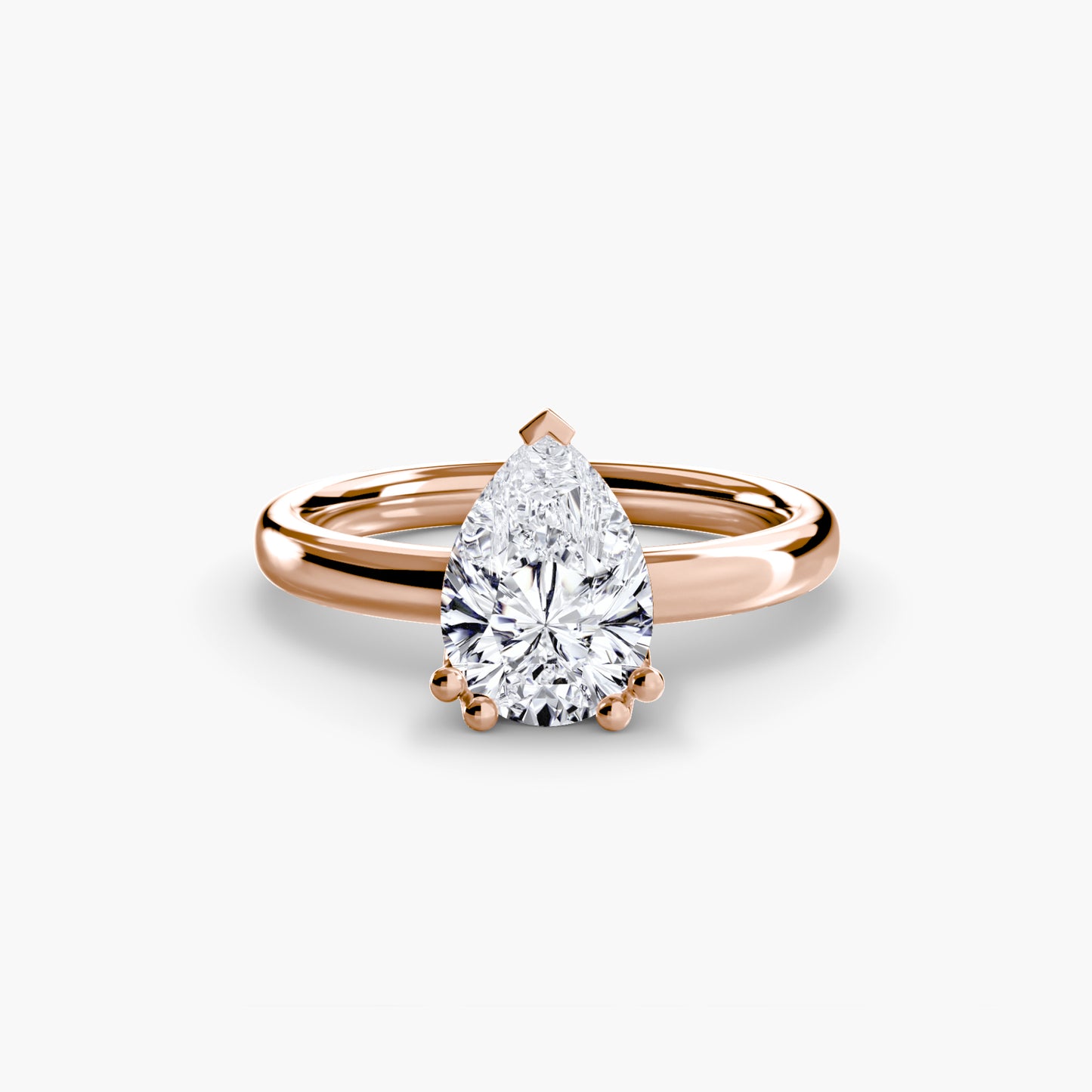 2.6mm | Tulip Head Solitaire Engagement Ring