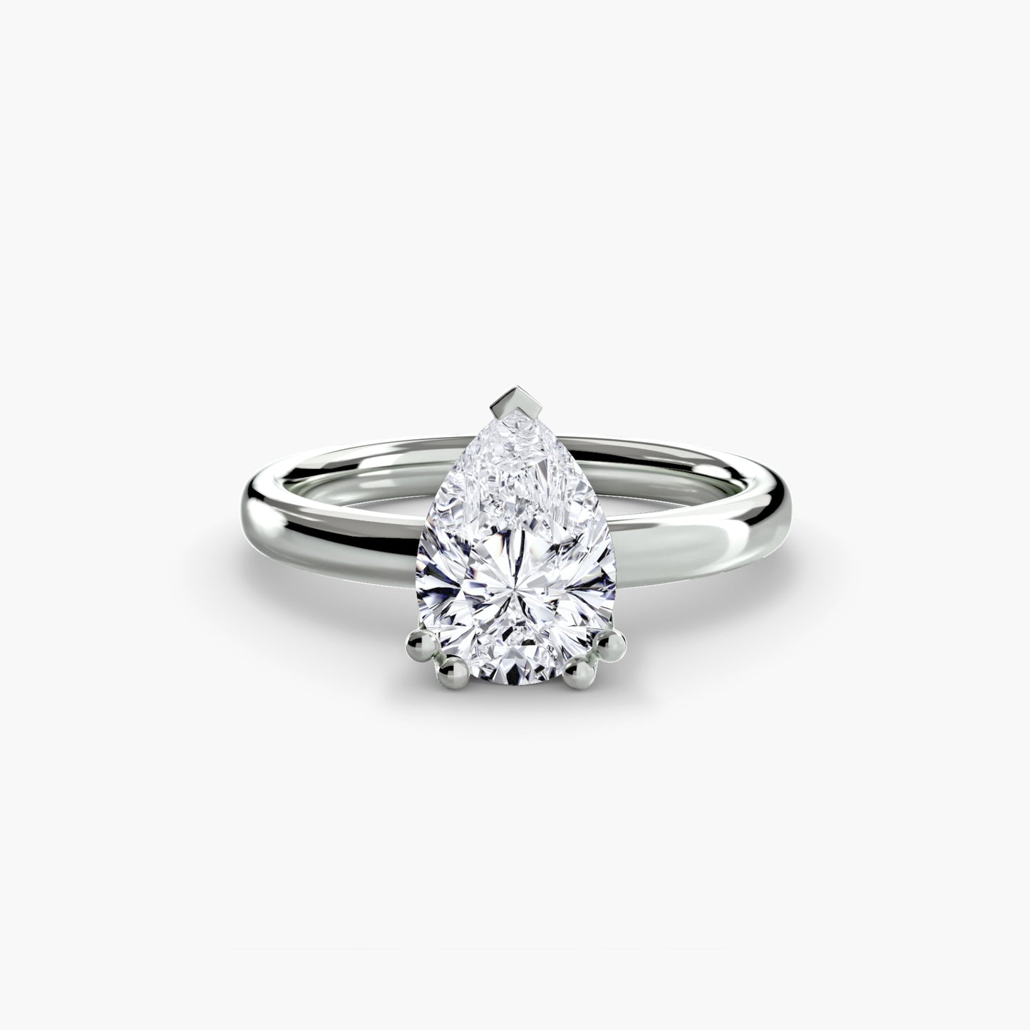 2.6mm | Tulip Head Solitaire Engagement Ring