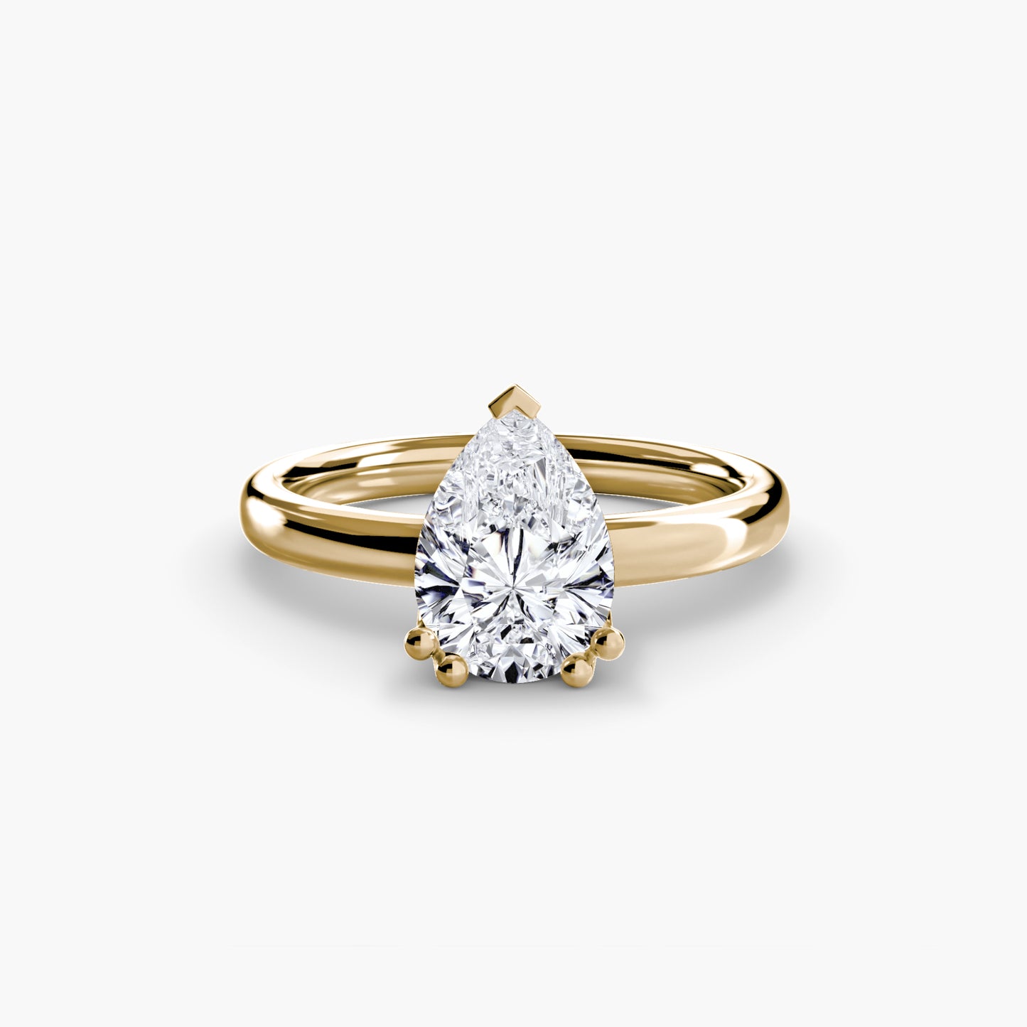 2.6mm | Tulip Head Solitaire Engagement Ring