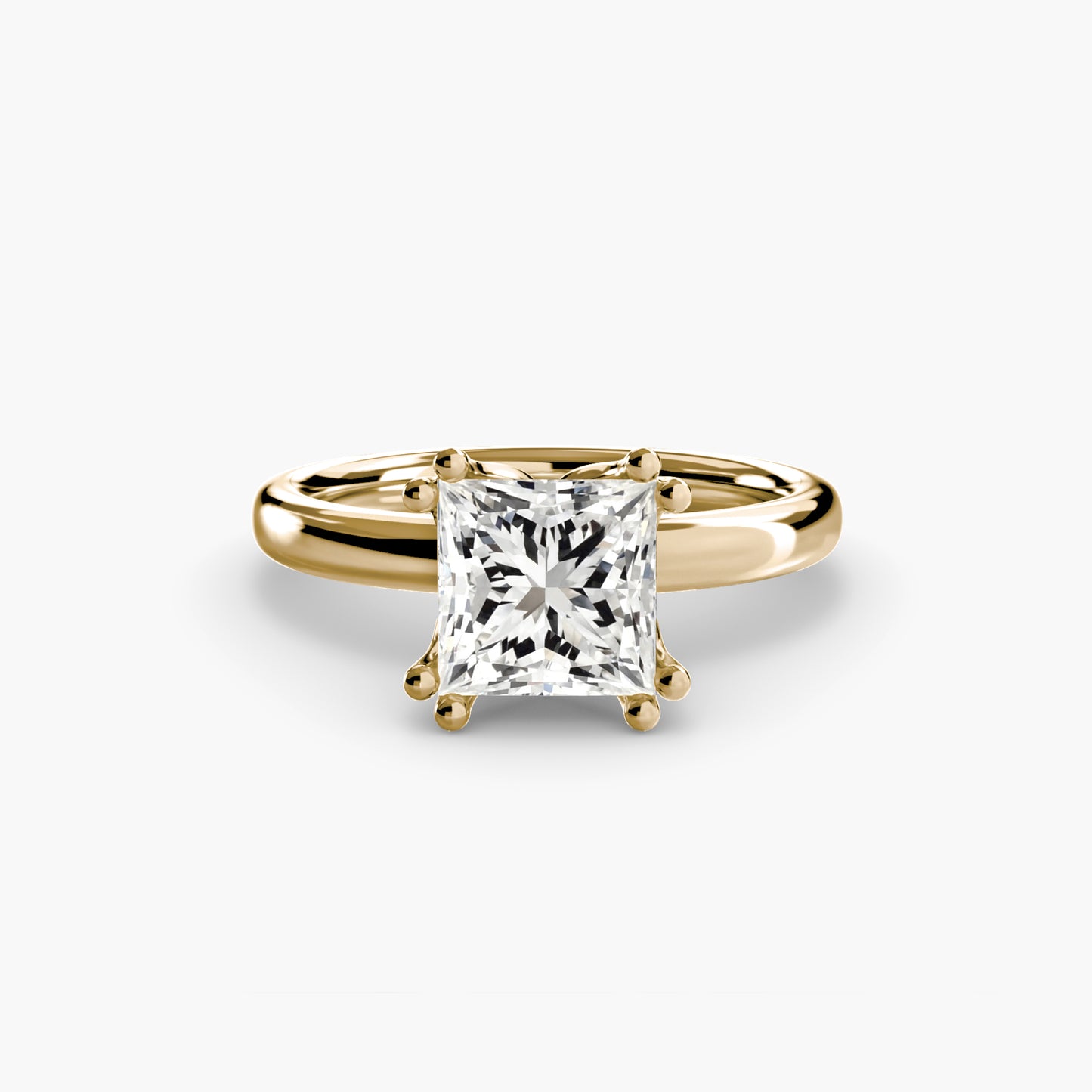 2.6mm | Tulip Head Solitaire Engagement Ring